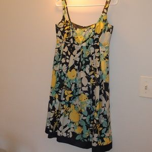 BCBG Silk Floral Print Sun Dress